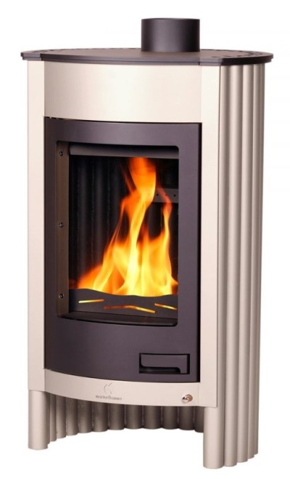 HS FLAMINGO MASTERFLAMME MEDIE I krbové kachle 12kW, krémová