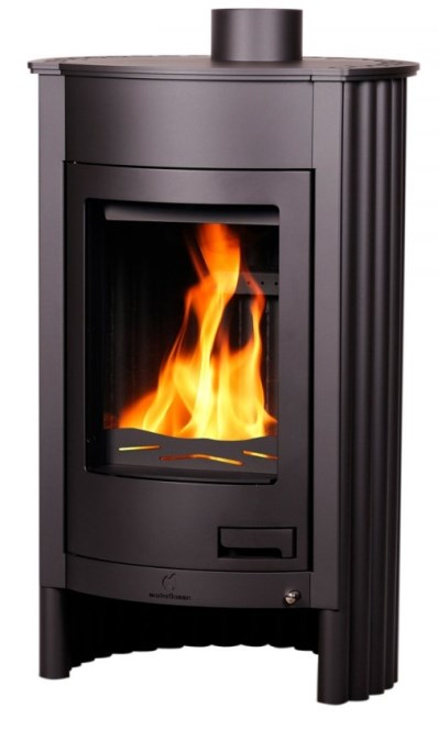 HS FLAMINGO MASTERFLAMME MEDIE I krbové kachle 12kW, čierna