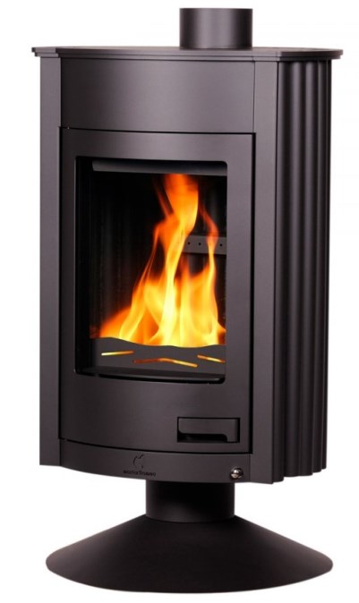 HS FLAMINGO MASTERFLAMME MEDIE II krbové kachle 12kW, čierna
