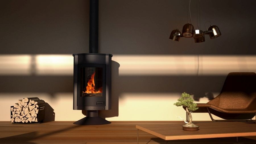 HS FLAMINGO MASTERFLAMME MEDIE II krbové kachle 12kW, čierna