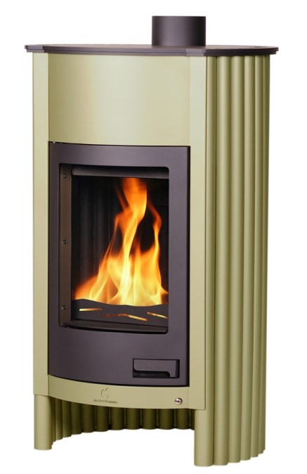 HS FLAMINGO MASTERFLAMME GRANDE I krbové kachle 17kW, olivová