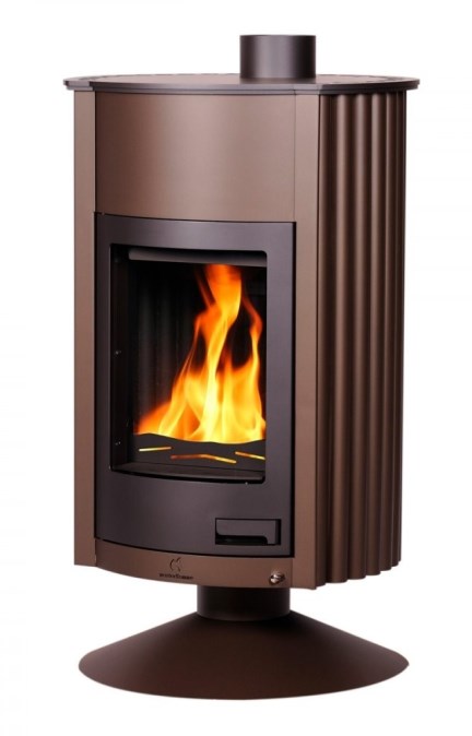 HS FLAMINGO MASTERFLAMME GRANDE II krbové kachle 17kW, zamatovo hnedá