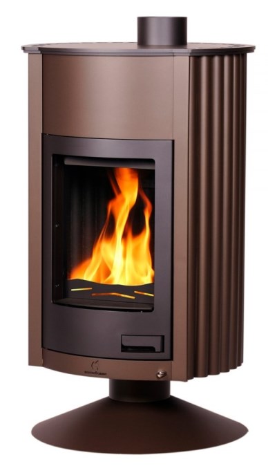 HS FLAMINGO MASTERFLAMME GRANDE II krbové kachle 17kW, zamatovo hnedá
