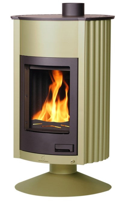 HS FLAMINGO MASTERFLAMME GRANDE II krbové kachle 17kW, olivová