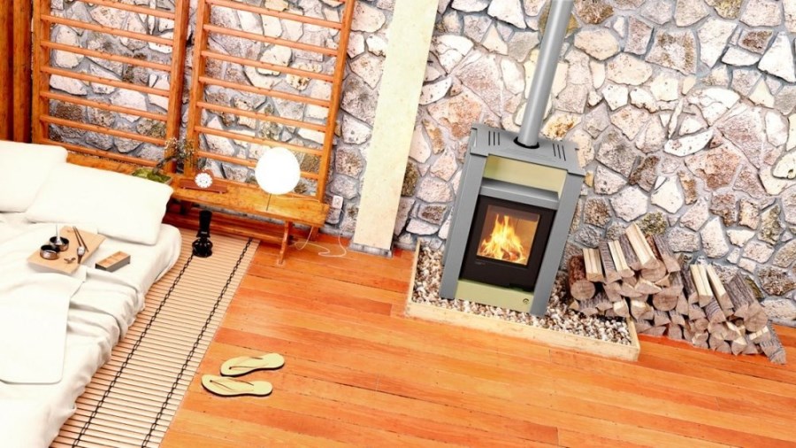 HS FLAMINGO AQUAFLAM VARIO LEND krbové kachle 11/5kW, s výmenníkom, manuálna regulácia, olivová