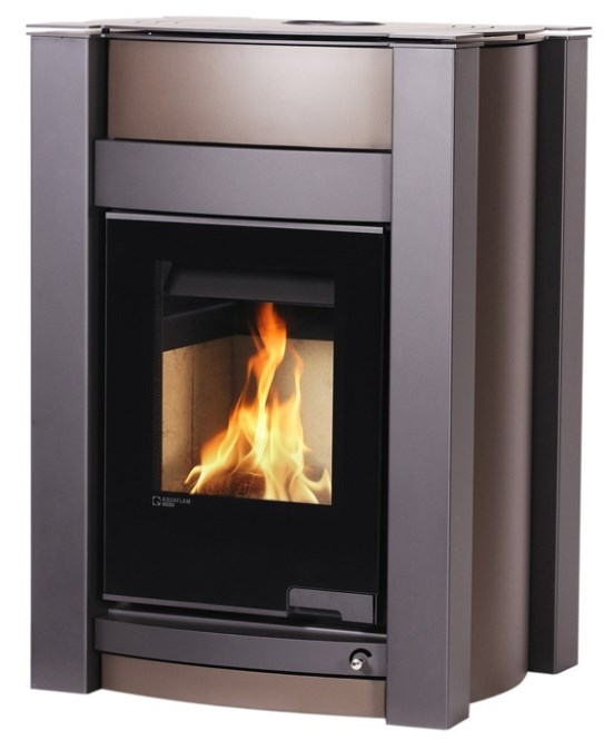 HS FLAMINGO AQUAFLAM VARIO KALMAR krbové kachle 11/7kW, s výmenníkom, manuálna regulácia, hnedá