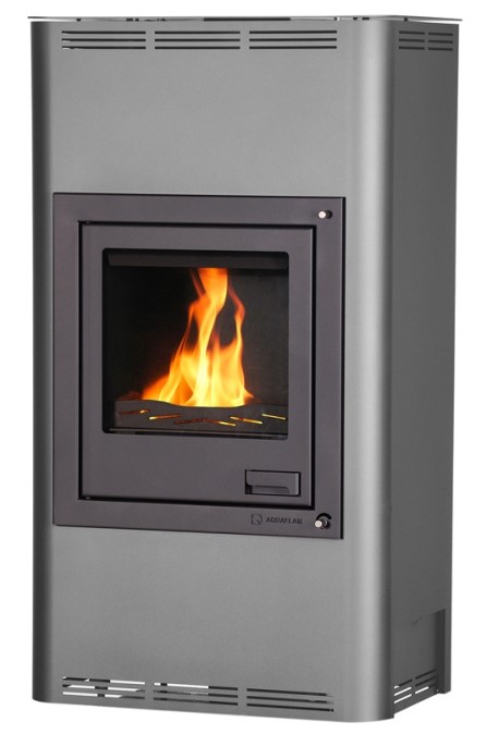 HS FLAMINGO AQUAFLAM 17 krbové kachle 17kW, s výmenníkom, základná regulácia, šedá