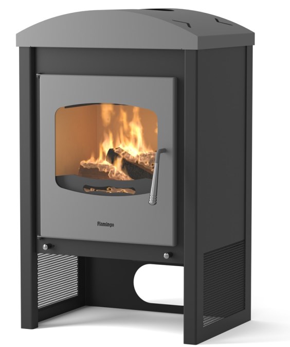 HS FLAMINGO STAVANGER krbové kachle 3-12kW, čierna/šedá