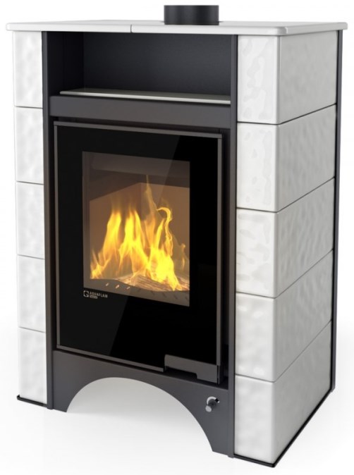 HS FLAMINGO AQUAFLAM VARIO PERU kachľová pec 11kW, manuálna regulácia, biela