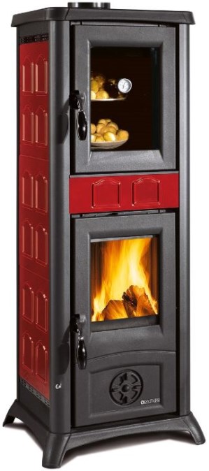NORDICA GEMMA FORNO ELEGANCE krbové kachle 3-10kW, s rúrou, bordó