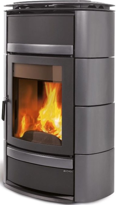 NORDICA NORMA S IDRO DSA krbové kachle 19,5kW, s výmenníkom, sivá