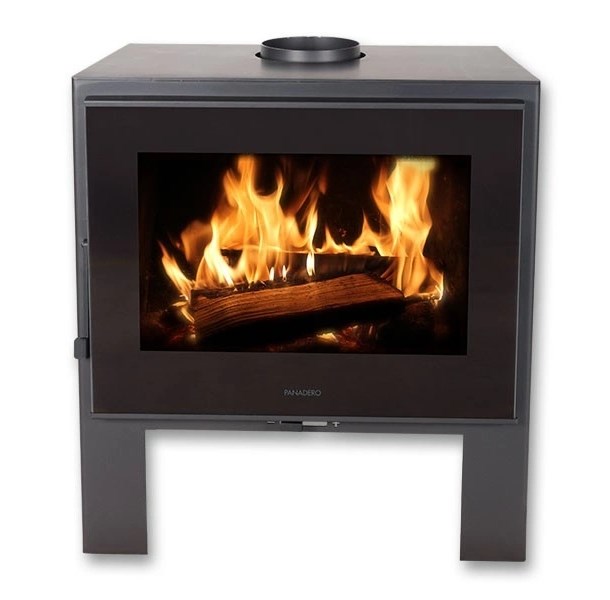 PANADERO IRIS krbové kachle 3,5-7,7 kW, trojstranné sklo, čierna