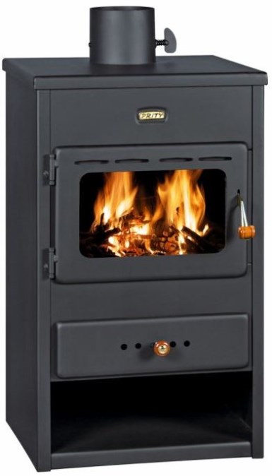 PRITY K1 krbové kachle 9,5kW, oceľ, čierna