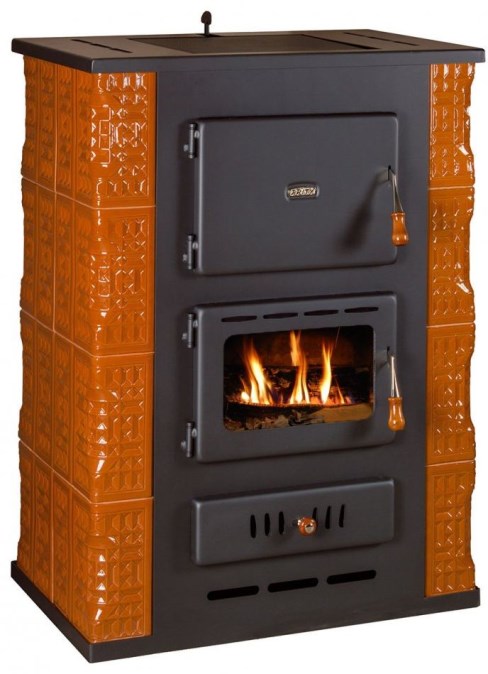 PRITY S3 W13 K kachľové pece 15kW, s výmenníkom, lieskový orech