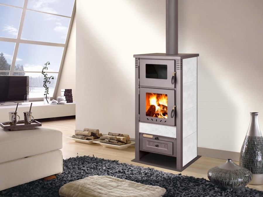 PRO-TERMO TAURUS CERAMIC krbové kachle 12kW, s rúrou, biela