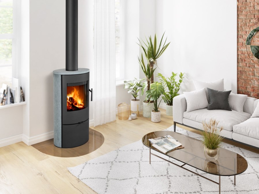 ROMOTOP EVORA 22 krbové kachle 2-6,5kW, čierna/kameň