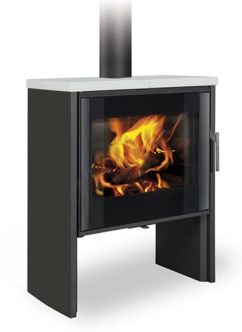 ROMOTOP RIANO N04 krbové kachle 3-7,8kW, čierna/matná biela