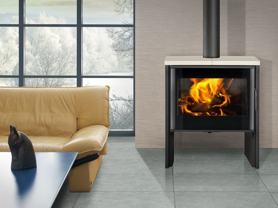 ROMOTOP RIANO N04 krbové kachle 3-7,8kW, čierna/matná biela