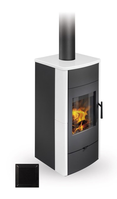 ROMOTOP ESPERA 01 krbové kachle 5-13kW, s výmenníkom, matná čierna