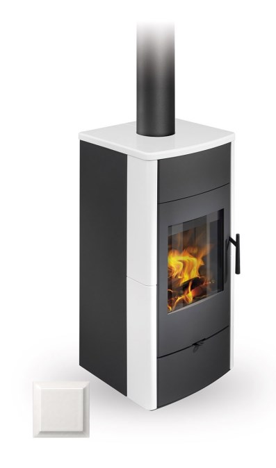 ROMOTOP ESPERA 01 krbové kachle 5-13kW, s výmenníkom, matná biela
