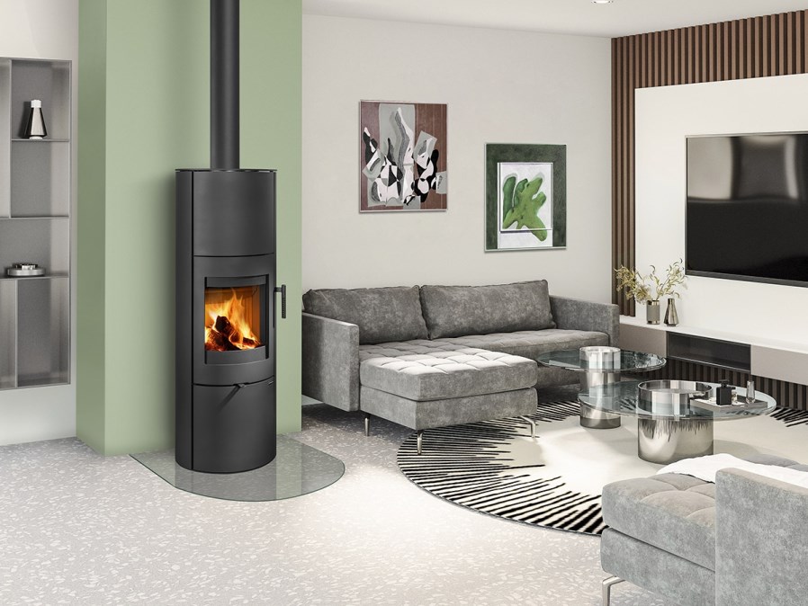 ROMOTOP LUGO N03 AKUM krbové kachle 3-7,8kW, akumulačný, plech, čierna