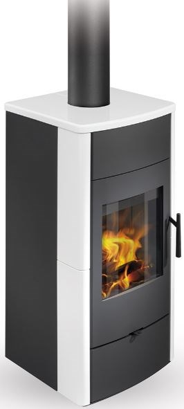 ROMOTOP ESPERA 01 krbové kachle 5-13kW, s výmenníkom, lesklá biela