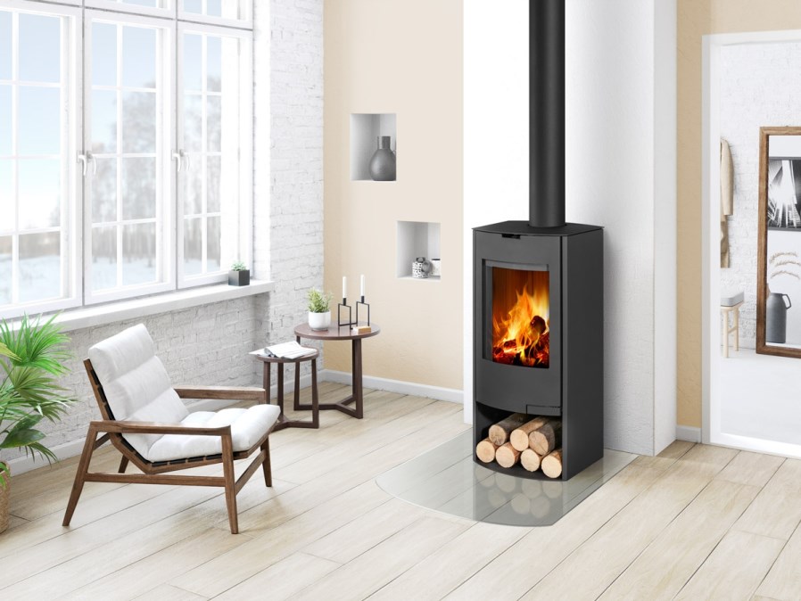 ROMOTOP TALA N01 krbové kachle 3,0-7,7kW, plech, čierna