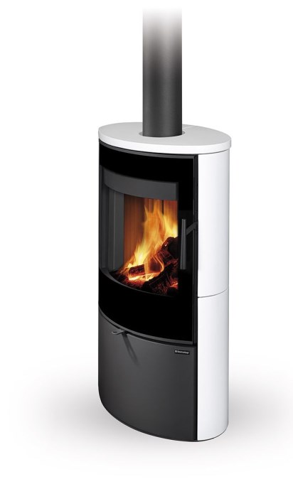 ROMOTOP SONE G 05 krbové kachle 3-7,8kW, veko keramika, biela lesklá