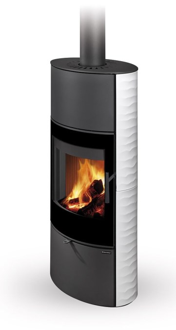 ROMOTOP SONE G 01 A krbové kachle 3-7,8kW, veko keramika, biela lesklá reliéf