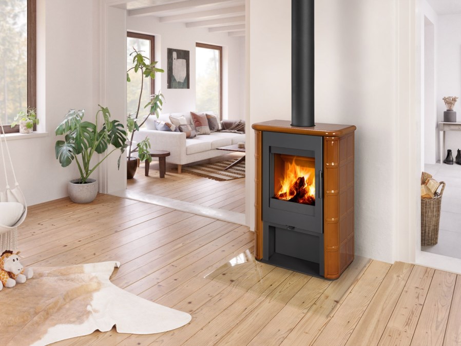 ROMOTOP SIENA N 01 kachľové pece 2,9-7,5kW, hnedá srnčia