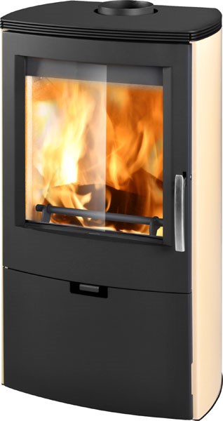 THORMA FALUN II krbové kachle 8kW, čierna/cappuccino bočnice