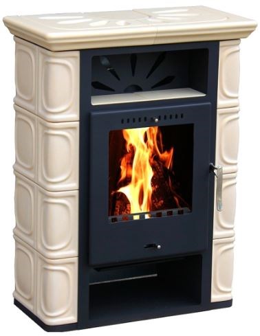 THORMA BORGHOLM TOP KERAMIK kachľová pec 7kW, čierna/cappuccino