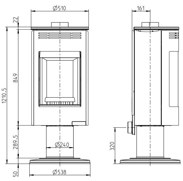 THORMA ANDORRA EXCLUSIVE krbové kachle 3,5-10,5kW, čierna