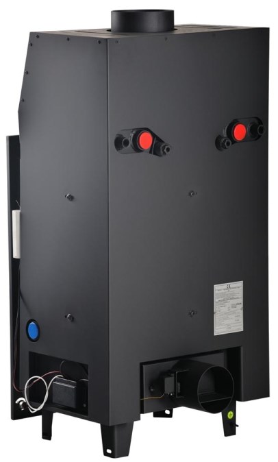 HS FLAMINGO AQUAFLAM 12 krbová vložka 12kW, s výmenníkom, základná regulácia, čierna