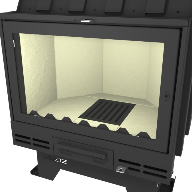 KRETZ A 103 V krbová vložka 16kW, s výmenníkom, čierna