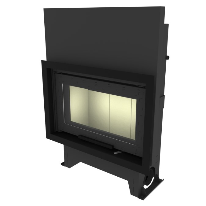 KRETZ B 104 V15 krbová vložka 16kW, s výmenníkom, čierna