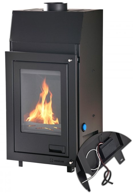 HS FLAMINGO AQUAFLAM 7 krbová vložka 7kW, s výmenníkom, základná regulácia, čierna