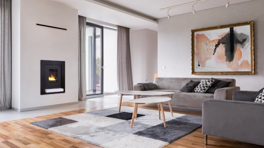 HS FLAMINGO AQUAFLAM 7 krbová vložka 7kW, s výmenníkom, automatická regulácia, čierna