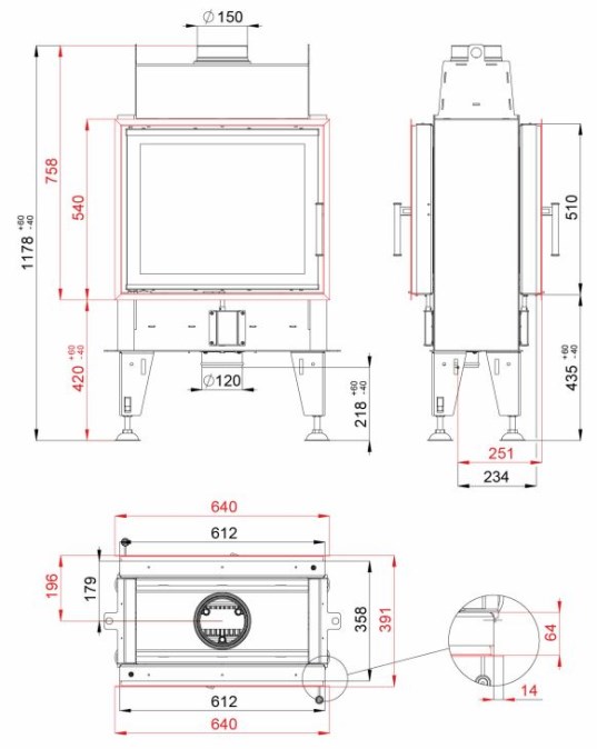 BEF HOME DOUBLE FEEL 6 N krbová vložka 5kW, čierna