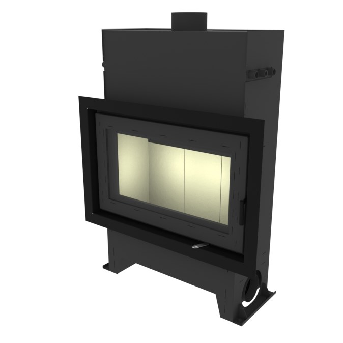 KRETZ B 103 V15 krbová vložka 16kW, s výmenníkom, čierna