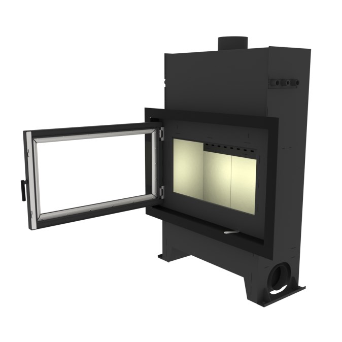 KRETZ B 103 V15 krbová vložka 16kW, s výmenníkom, čierna