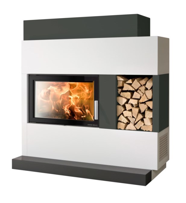HAAS+SOHN ADONIS II krbová stavebnica s vložkou Jonava IV 2,8-8,3kW, čierna/betón