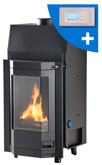 HS FLAMINGO AQUAFLAM PRIZMAT 7 krbová vložka 7kW, s výmenníkom, automatická regulácia, čierna