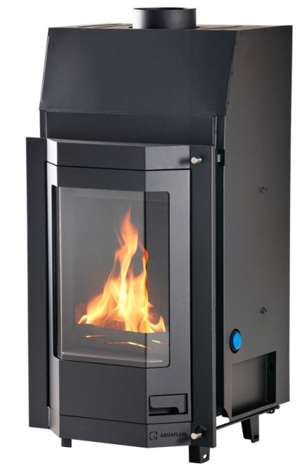 HS FLAMINGO AQUAFLAM PRIZMAT 12 krbová vložka 12kW, s výmenníkom, manuálna regulácia, čierna