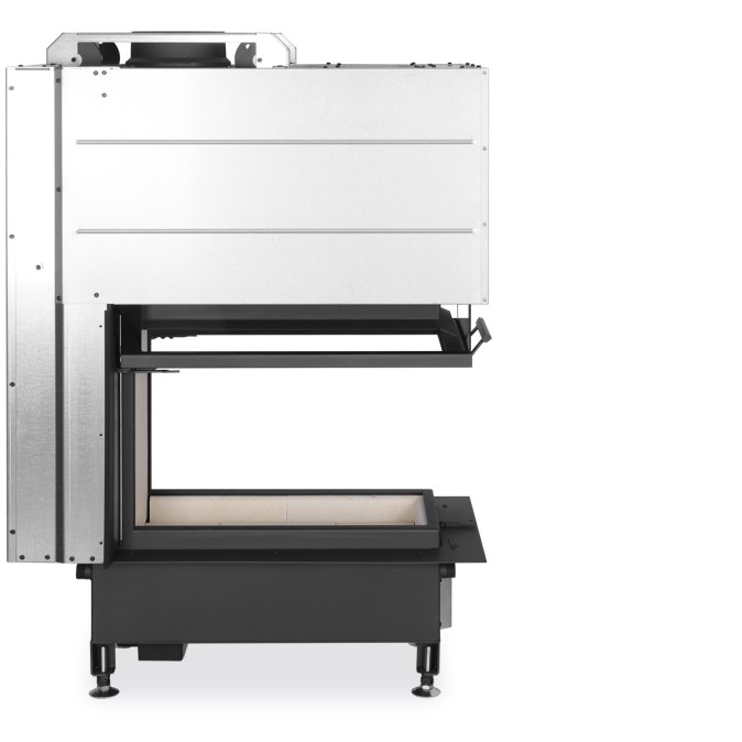 ROMOTOP HEAT U 3G L 50.52.70.21 krbová vložka 4-10,4kW, trojstranné sklo, čierna