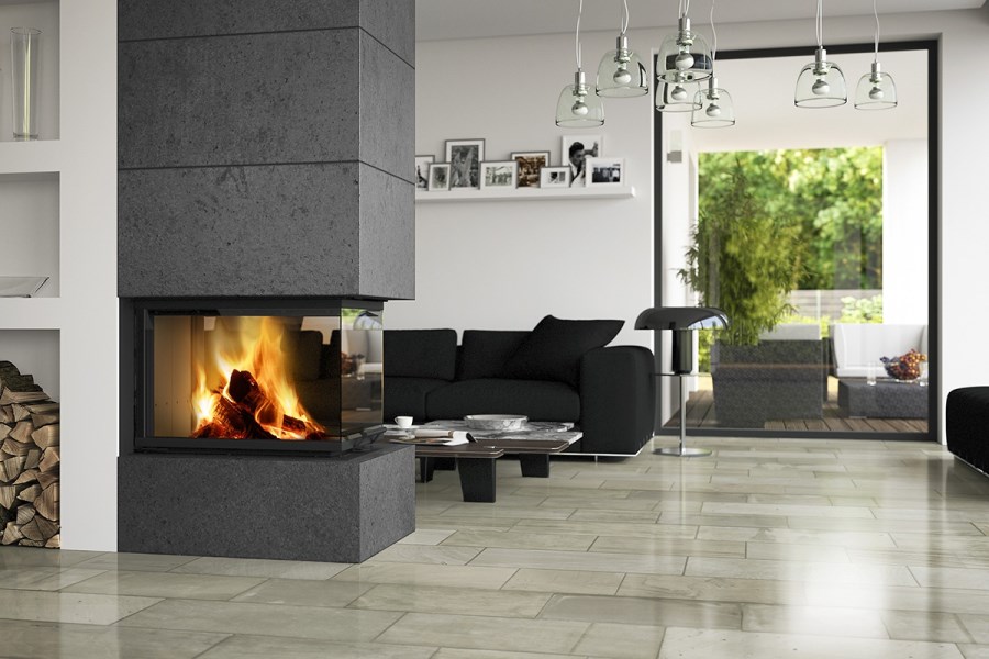 ROMOTOP HEAT U 3G L 50.52.70.21 krbová vložka 4-10,4kW, trojstranné sklo, čierna
