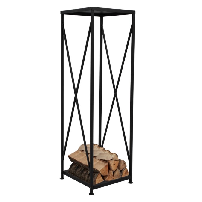 Stojan na drevo 340x340x1110mm, čierna