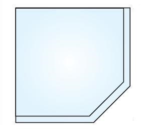 AMIRRO sklo pod kachle 750x750mm, päťhran