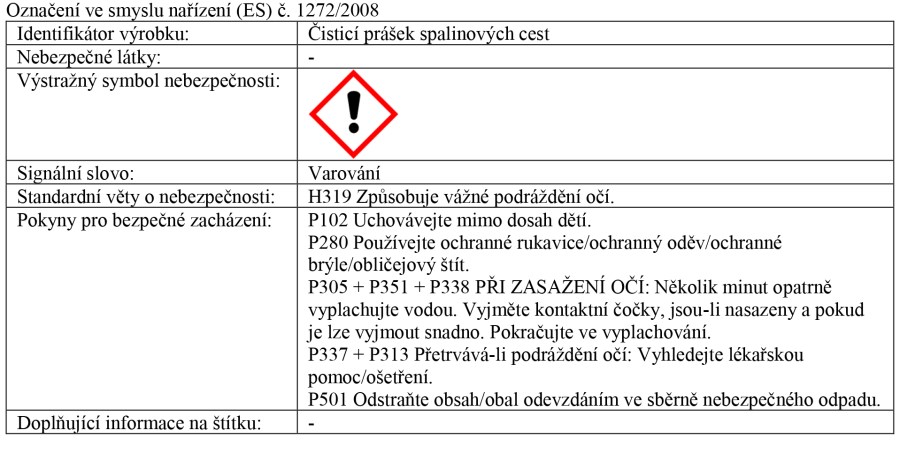 HELFARE čistiaci prášok 900g, na čistenie spalinových ciest
