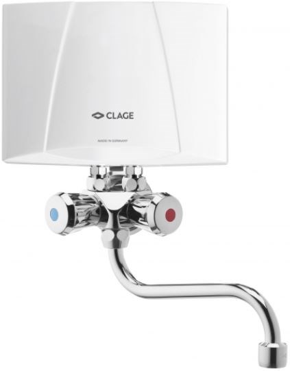 CLAGE M3 SMB prietokový ohrievač 3,5 kW, 230 V, elektrický, nad umývadlo, s umývadlovou batériou, plast